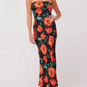 RESA Anna Slip Dress in Poppy XS